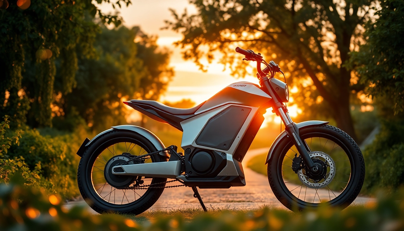 Experience the Talaria X3 Concept electric bike, showcasing modern design in a vibrant sunset setting.