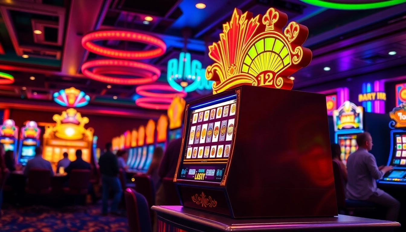 Disfruta de la experiencia de juego en un casino de lujo12 con máquinas tragamonedas vibrantes.