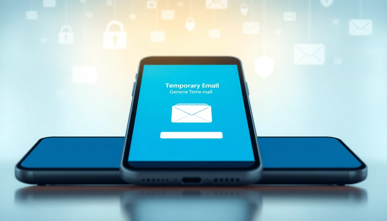 Generate a temp email using a secure and user-friendly interface on a digital device.