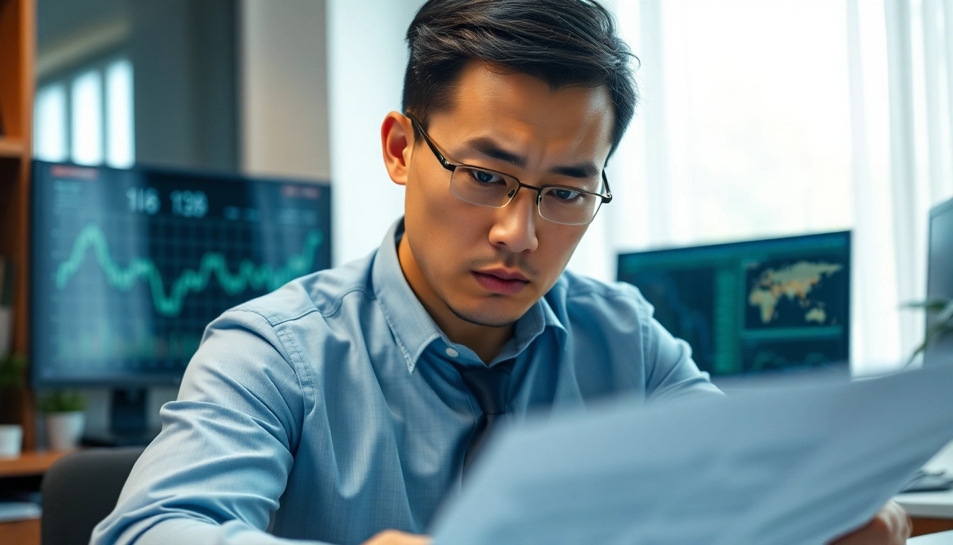 카드깡의 위험성을 분석하는 금융 전문가의 진지한 표정