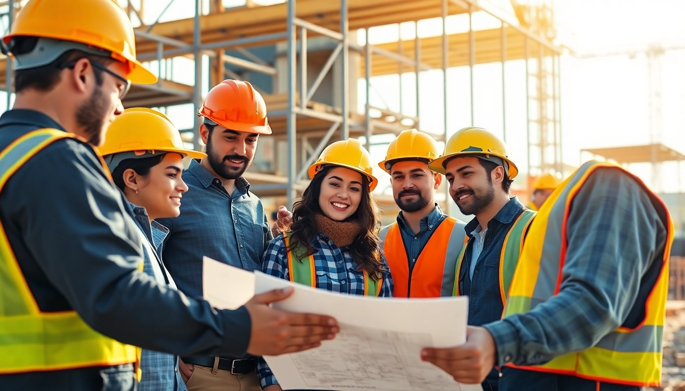 Showcase of the southern california contractors association in action with professional contractors reviewing plans.